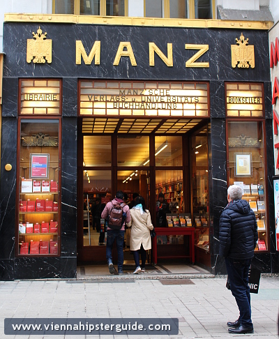 MANZ bookshop store front (Kohlmarkt 16, 1010 Wien) - by Adolf Loos, Vienna - Wiener Moderne, Viennese Modernism, Architecture