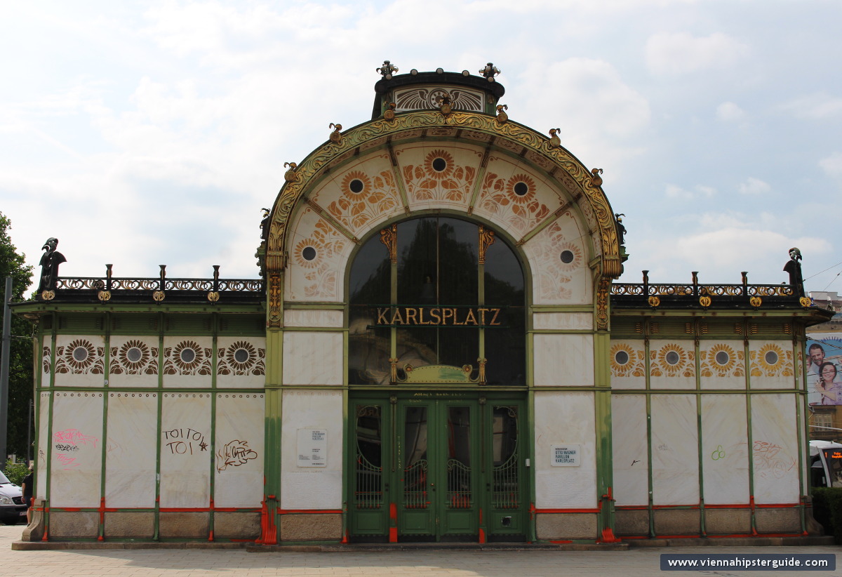 Karlsplatz, Otto Wagner Pavillon, Wien / Vienna - Jugendstil, Secession, Art Nouveau