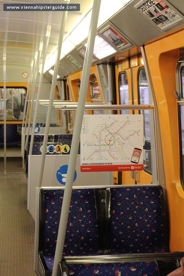 U-Bahn / Metro-Wagen in Wien, Österreich - Wien