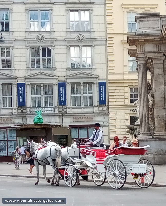Wiener Fiaker - Horse-drawn carriage tour in the city center in Vienna, Austria - Wien